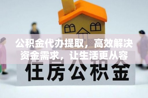 肃宁公积金代办提取，高效解决资金需求，让生活更从容