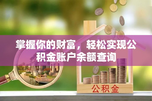 肃宁掌握你的财富，轻松实现公积金账户余额查询