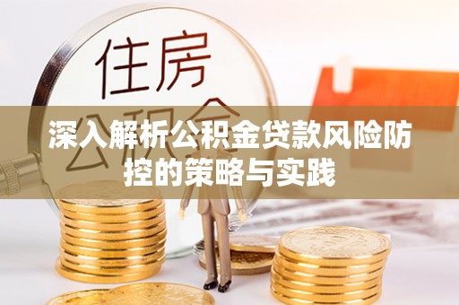 肃宁深入解析公积金贷款风险防控的策略与实践