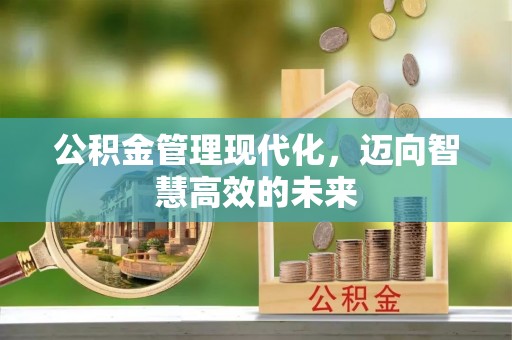 肃宁公积金管理现代化，迈向智慧高效的未来