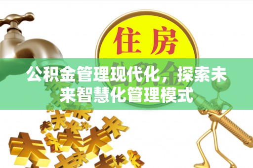 肃宁公积金管理现代化，探索未来智慧化管理模式