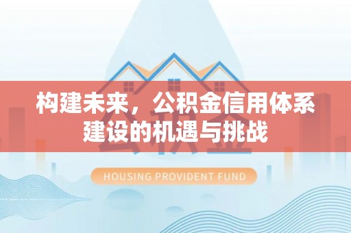 肃宁构建未来，公积金信用体系建设的机遇与挑战