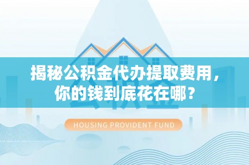 肃宁揭秘公积金代办提取费用，你的钱到底花在哪？