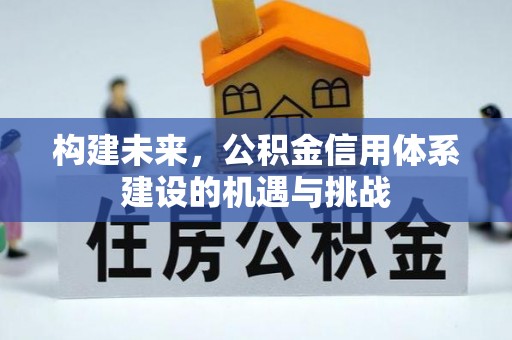 肃宁构建未来，公积金信用体系建设的机遇与挑战