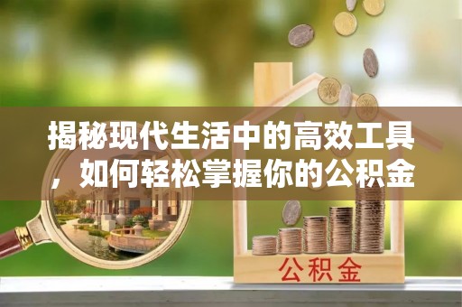 肃宁揭秘现代生活中的高效工具，如何轻松掌握你的公积金查询方式