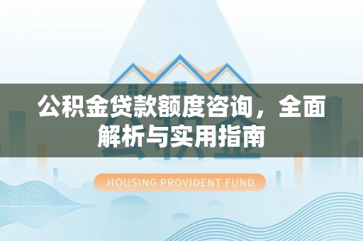 肃宁公积金贷款额度咨询，全面解析与实用指南