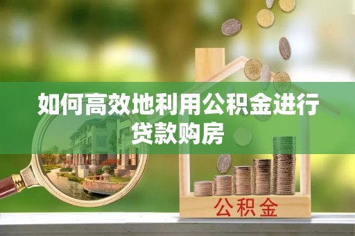 肃宁如何高效地利用公积金进行贷款购房