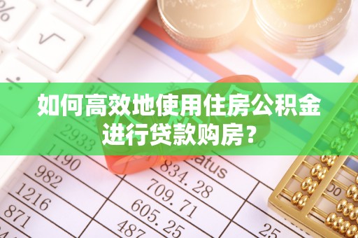 肃宁如何高效地使用住房公积金进行贷款购房？